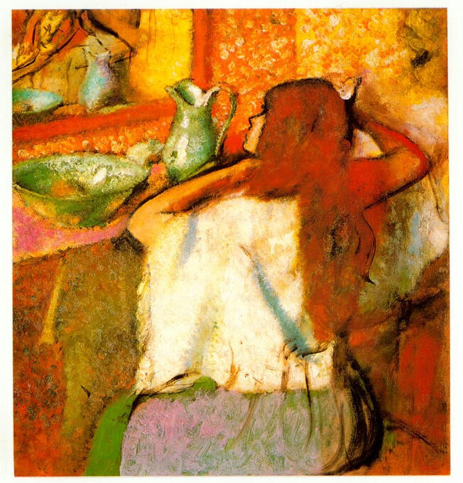 Anonimo , Degas, Edgar - sec. XIX - Femme à sa toilette , fronte