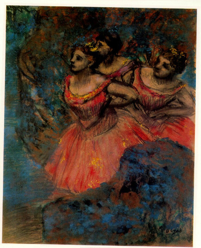 Anonimo , Degas, Edgar - sec. XIX - Troi danceuses rouges , fronte