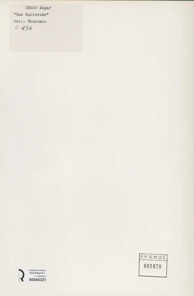 Anonimo , Degas, Edgar - sec. XIX - Due ballerine , retro