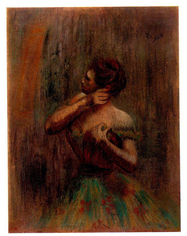 Anonimo , Degas, Edgar - sec. XIX - Dansuse en rouge , fronte
