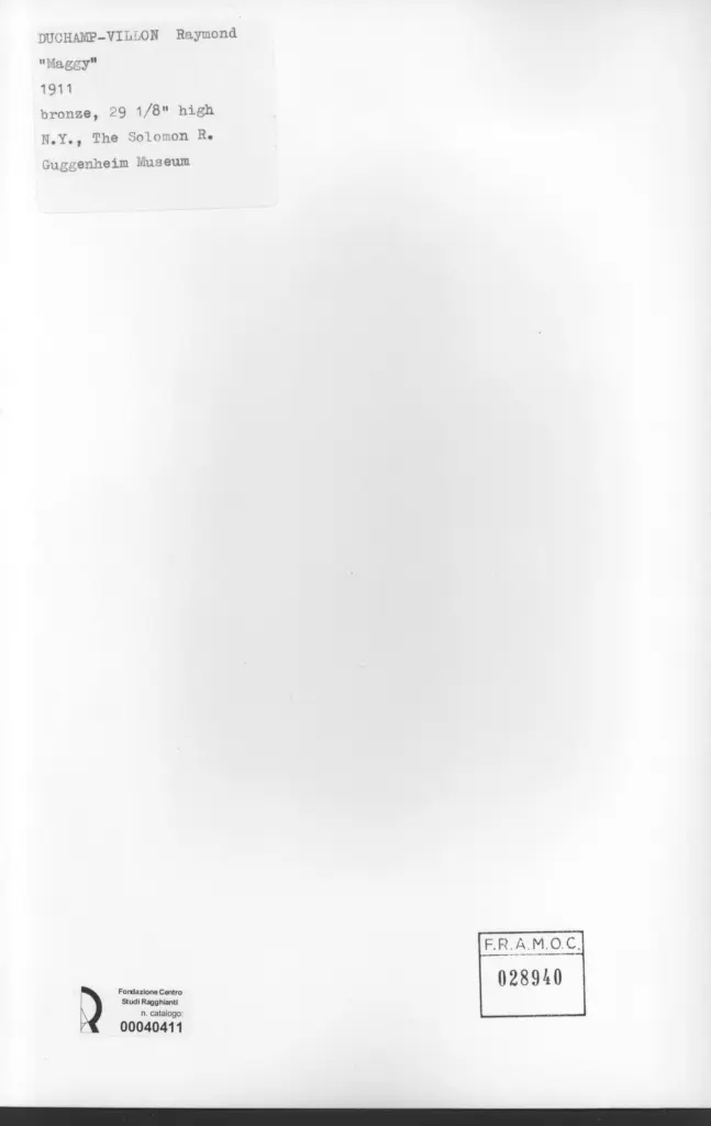 Anonimo , Duchamp-Villon, Raymond - sec. XX - Maggy , retro