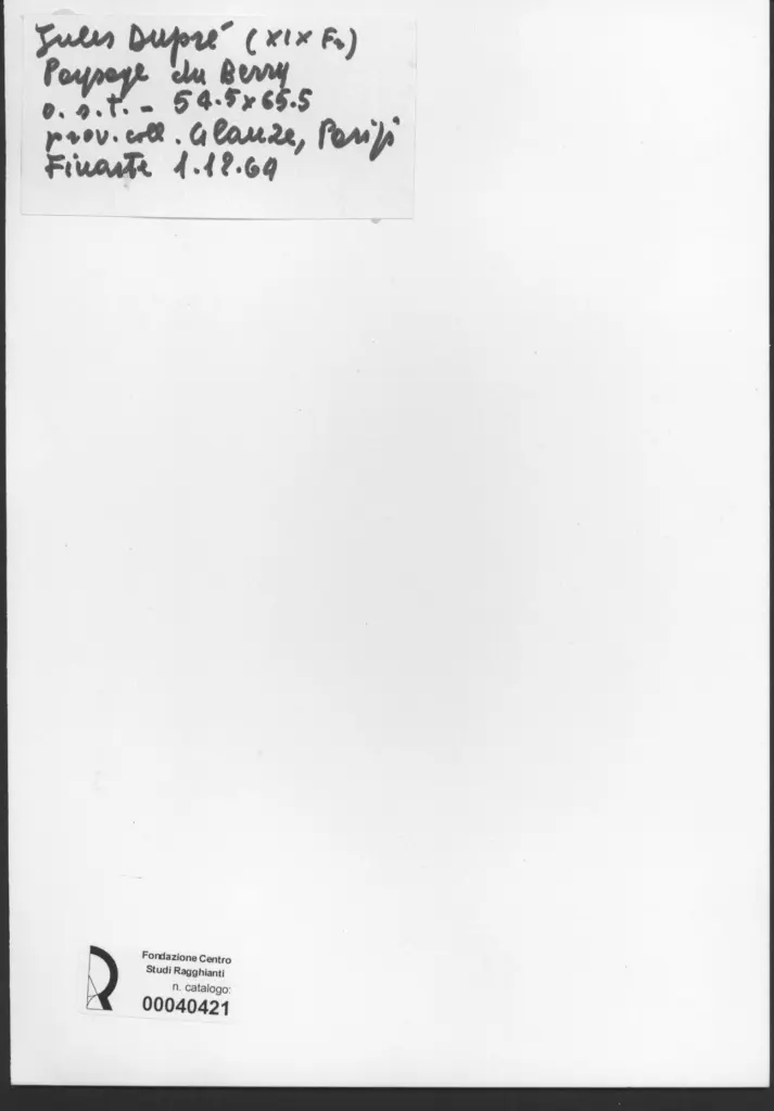 Anonimo , Dupr&eacute;, Jules - sec. XIX - Paysage du Berry , retro