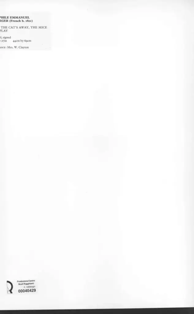 Anonimo , Duverger, Theopile Emmanuel - sec. XIX - When the cat's away, the mice will play , retro