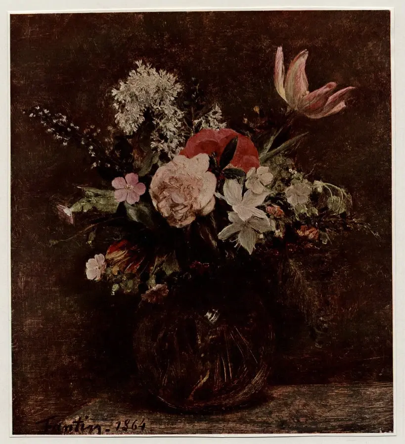 Anonimo , Fantin-Latour, Henri - sec. XIX - Vaso con fiori , fronte