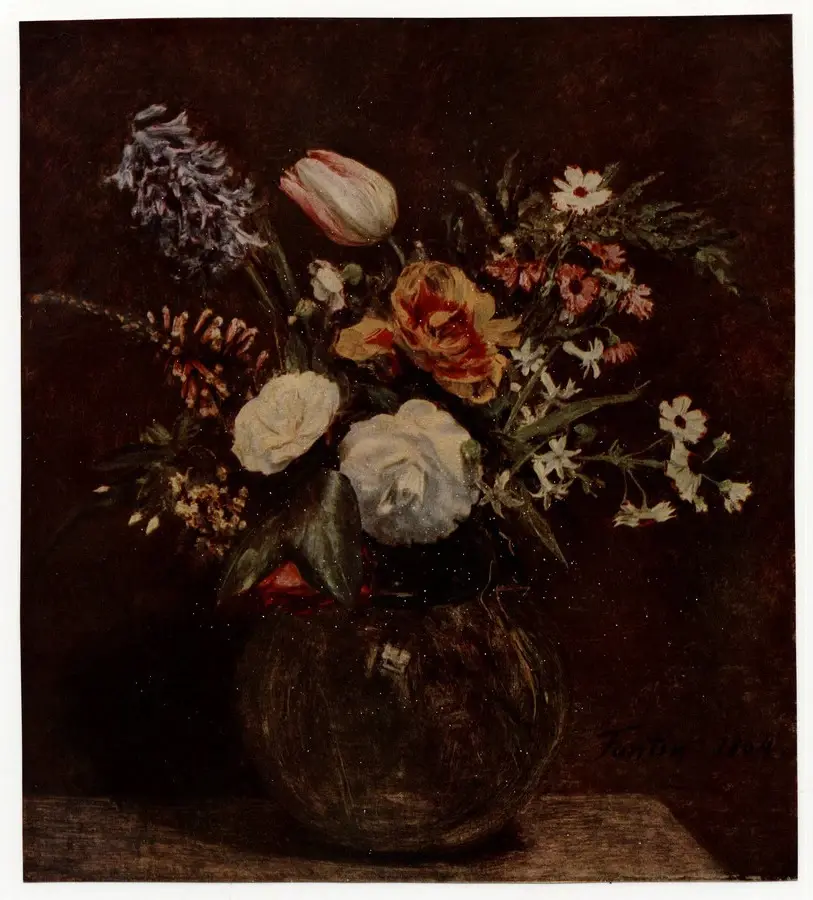 Anonimo , Fantin-Latour, Henri - sec. XIX - Vaso con fiori , fronte