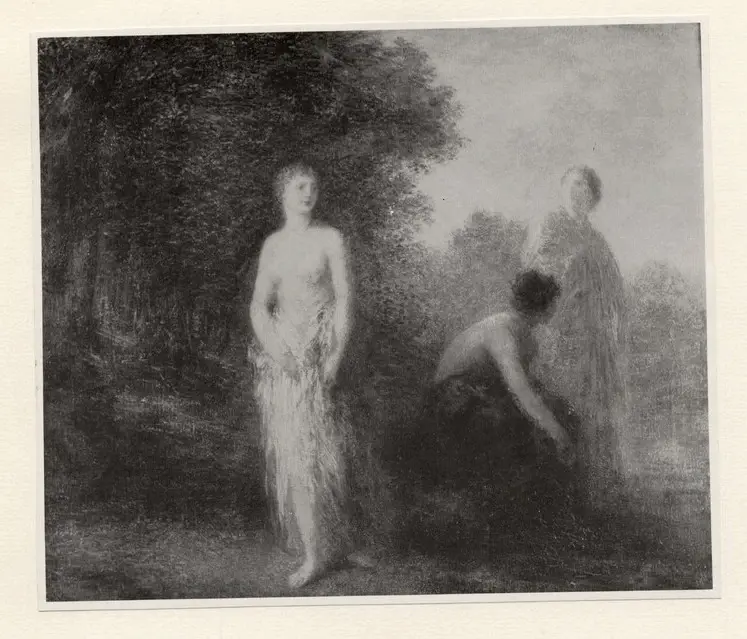 Anonimo , Fantin-Latour, Henri - sec. XIX - Le tre bagnanti , fronte