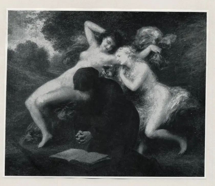 Anonimo , Fantin-Latour, Henri - sec. XIX - La tentazione di Sant'Antonio , fronte