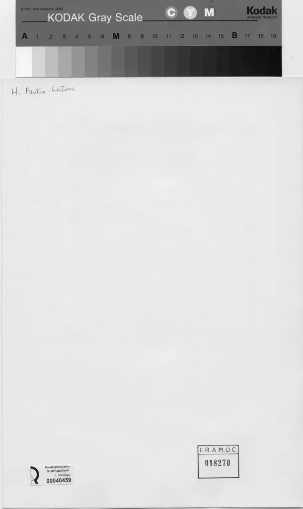 Anonimo , Fantin-Latour, Henri - sec. XIX - Ritratto di donna , retro