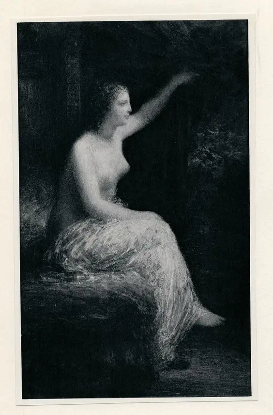 Anonimo , Fantin-Latour, Henri - sec. XIX - La bagnante seduta , fronte