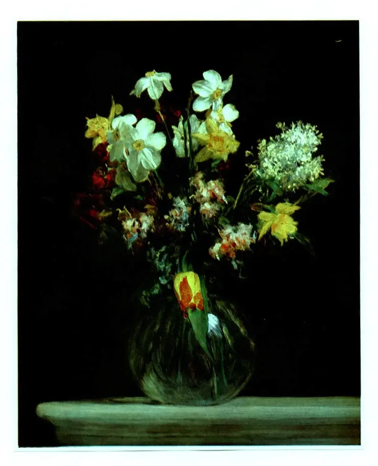 Anonimo , Fantin-Latour, Henri - sec. XIX - Narcisi bianchi, giacinti e tulipani , fronte