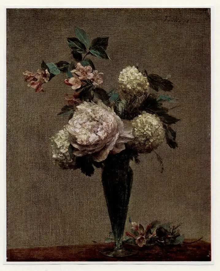 Anonimo , Fantin-Latour, Henri - sec. XIX - Vaso con fiori , fronte