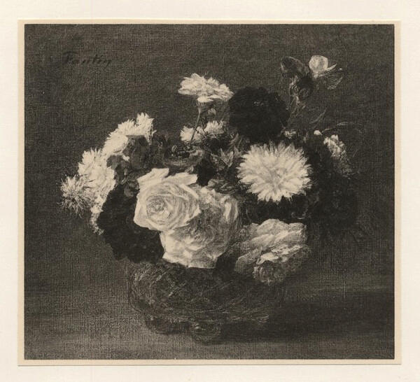 Fantin - Latour, Henri , - vaso con fiori