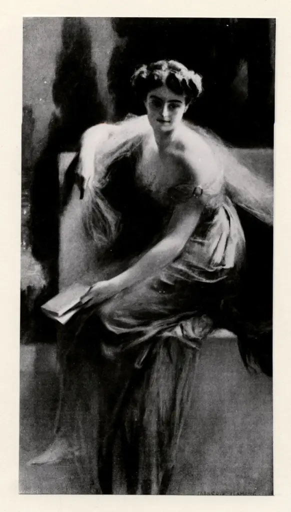 Flameng, Fran&ccedil;oise , Sera di maggio. Ritratto di M.lle f. F.