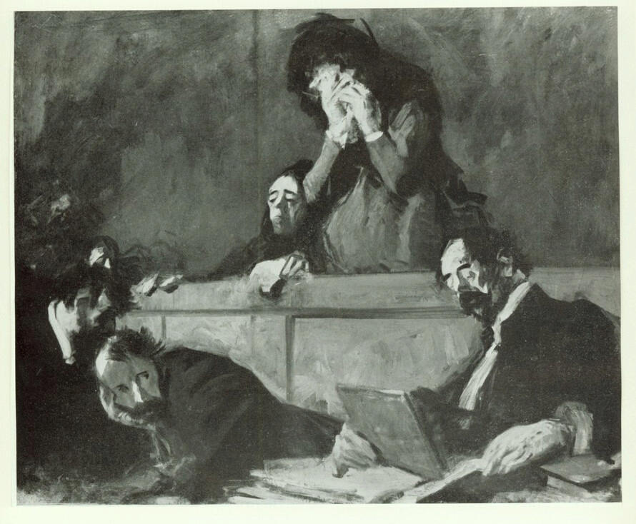 Anonimo , Forain, Jean-Louis - sec. XIX - Scène ès tribunaux , fronte