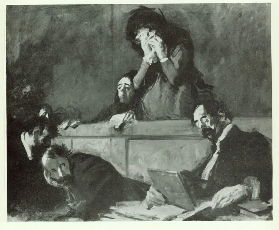 Anonimo , Forain, Jean-Louis - sec. XIX - Sc&egrave;ne &egrave;s tribunaux , fronte