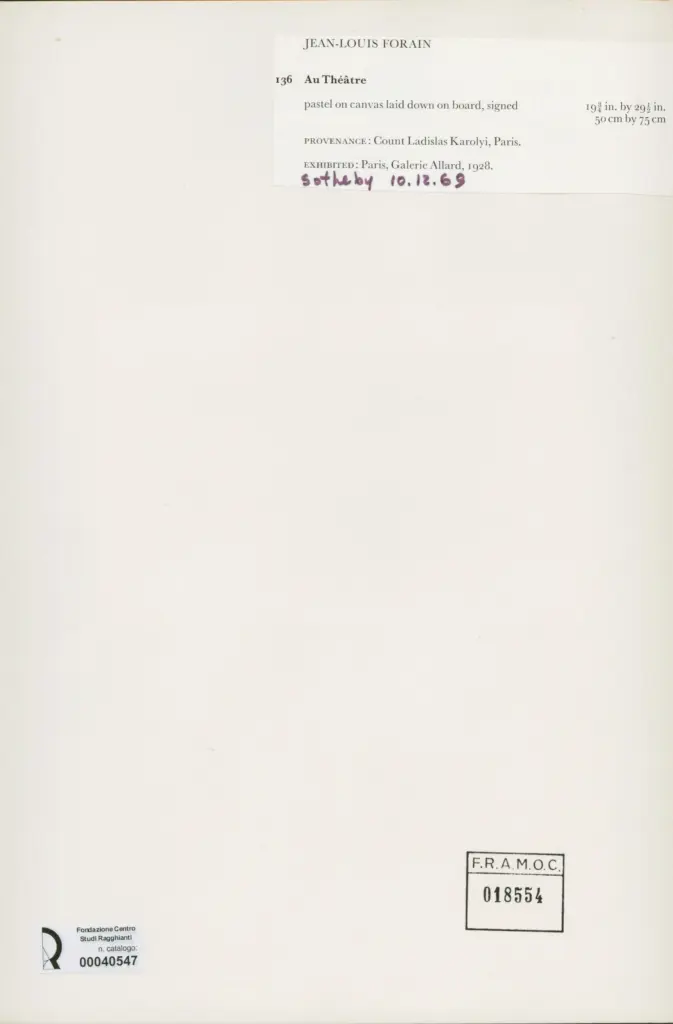 Forain, Jean-Louis , retro