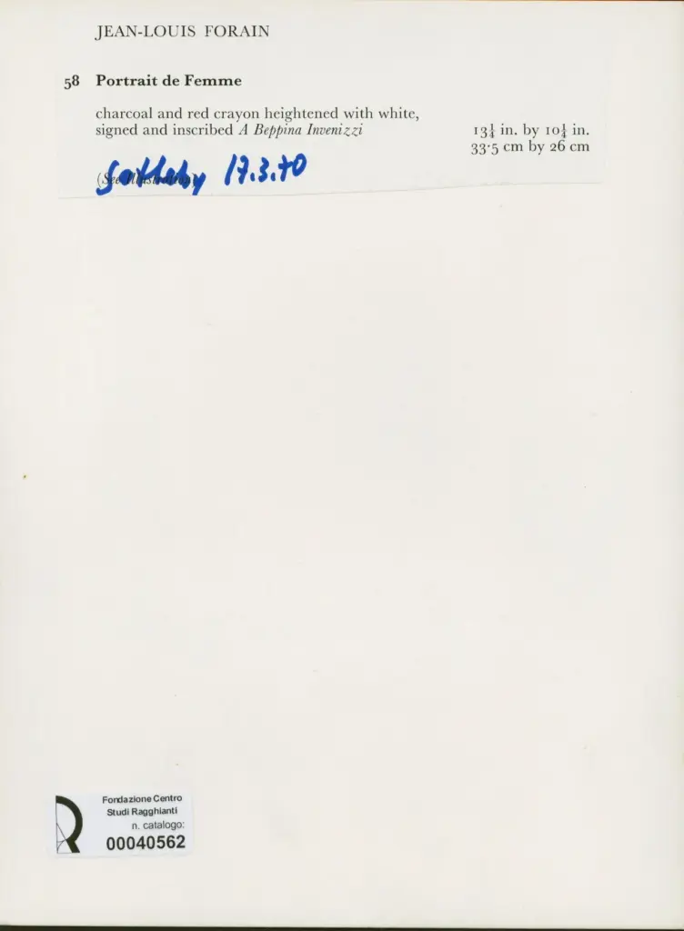 Anonimo , Forain, Jean-Louis , retro