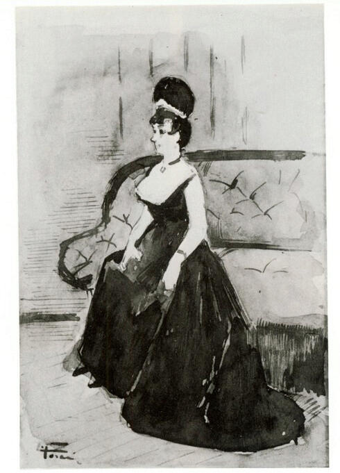 Anonimo , Forain, Jean-Louis - sec. XIX - Le dame au canapé , fronte