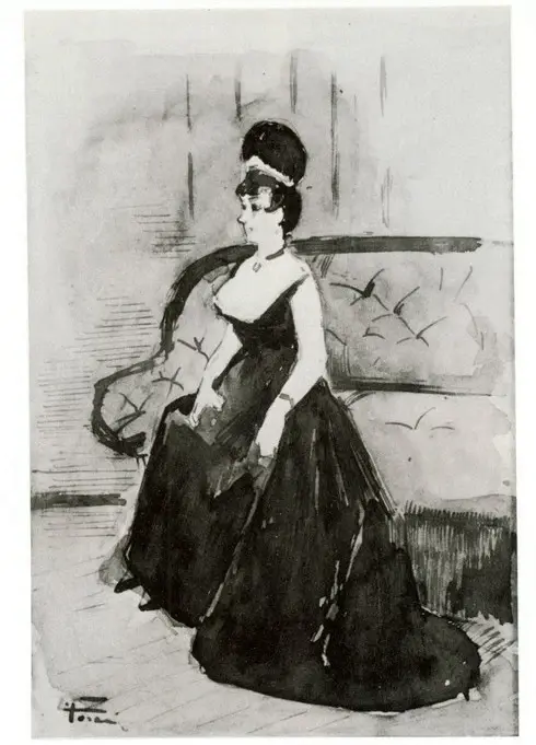 Anonimo , Forain, Jean-Louis - sec. XIX - Le dame au canap&eacute; , fronte