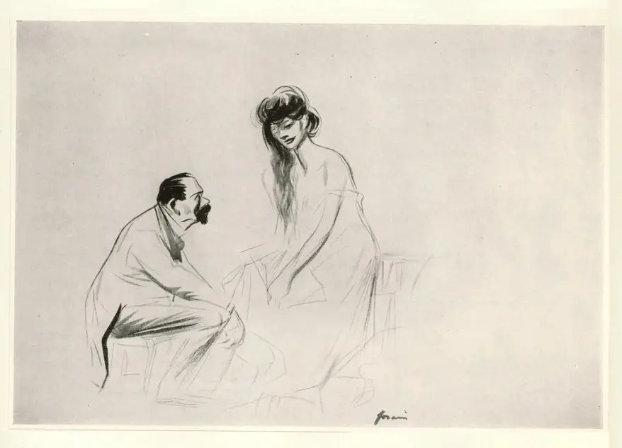 Anonimo , Forain, Jean-Louis - sec. XIX - Conversation , fronte