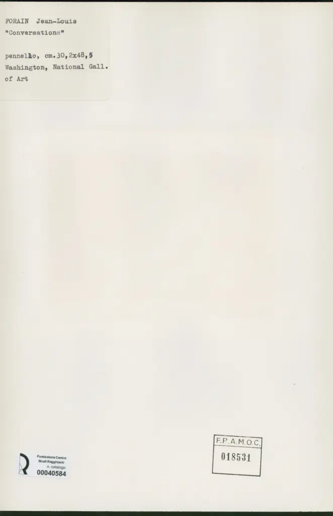 Anonimo , Forain, Jean-Louis - sec. XIX - Conversation , retro