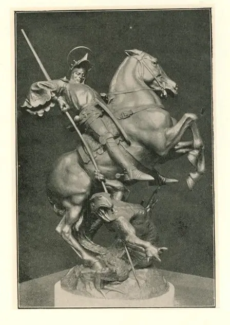 Anonimo , Fr&eacute;miet, Emmanuel - sec. XIX - S. Giorgio che sconfigge il drago