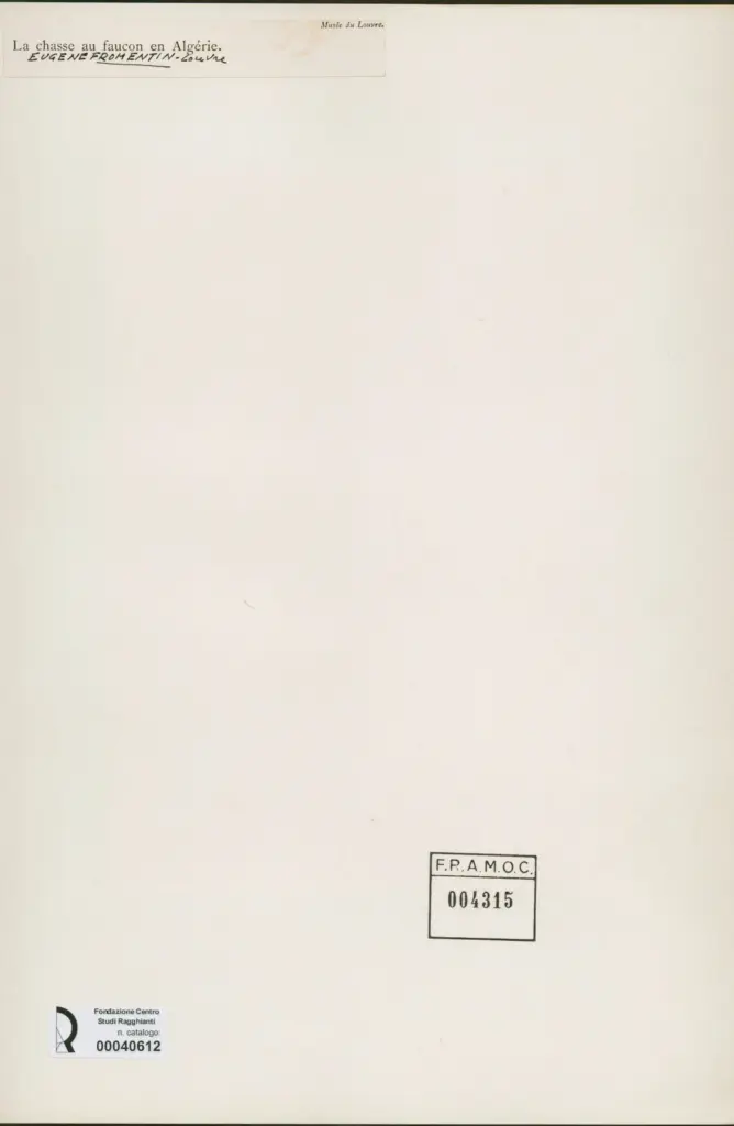 Anonimo , Fromentin, Eugéne - sec. XIX - La chasse au faucon en Algérie , retro