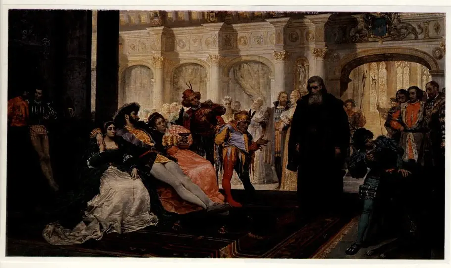 Gagliardini, Gustave , Francois I recoit L&eacute;onard de Vinci &agrave; Fontainebleau