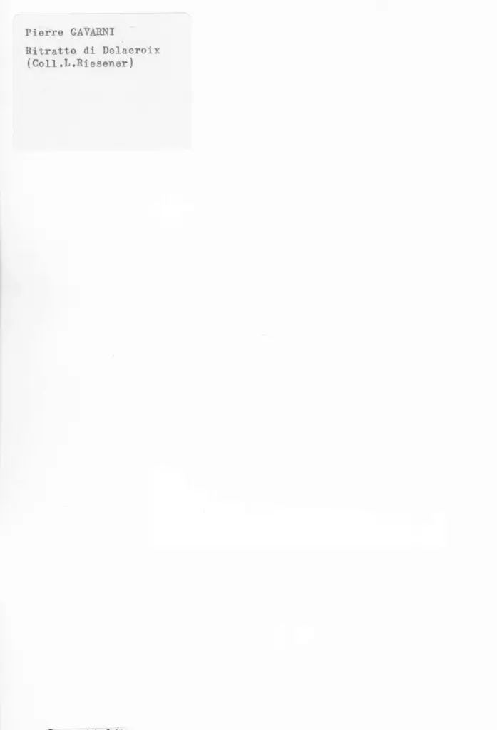 Anonimo , Gavarni, Paul - sec. XIX - Ritratto di Delacroix , retro