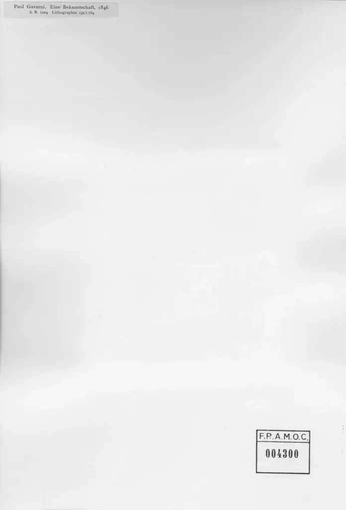 Anonimo , Gavarni, Paul - sec. XIX - Eine Bekanntschaft , retro