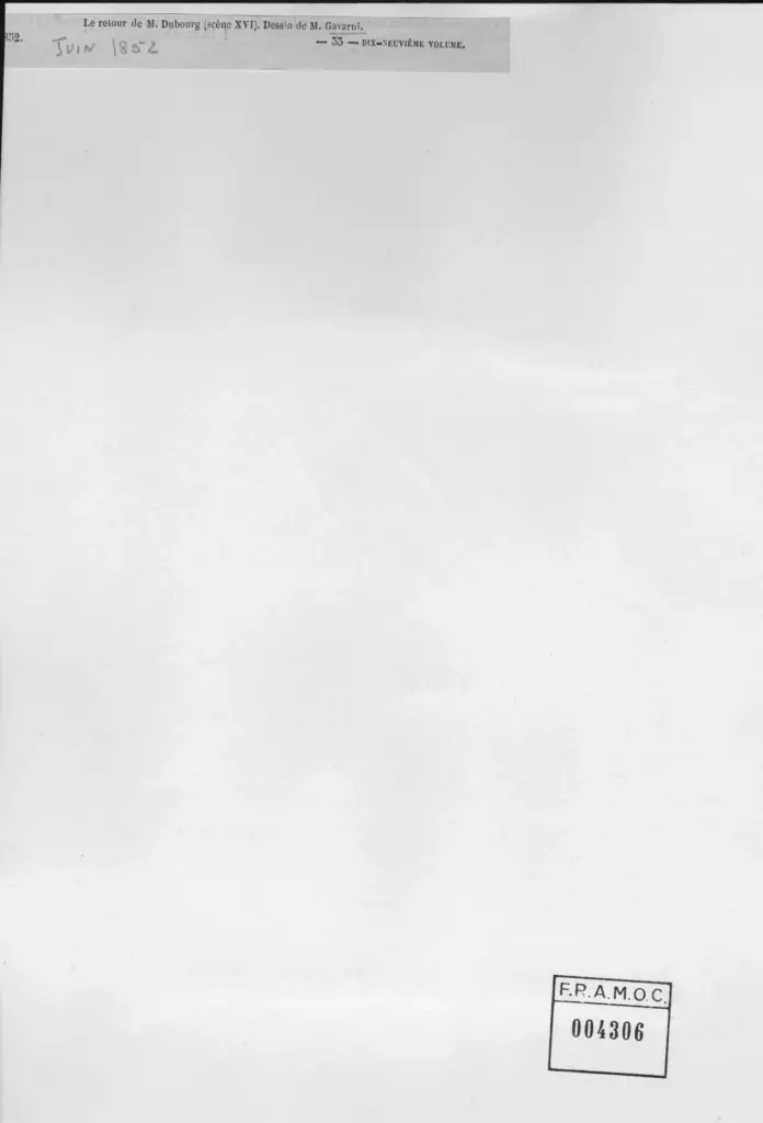 Anonimo , Gavarni, Paul - sec. XIX - Le retour de M. Dubourg scene XVI , retro