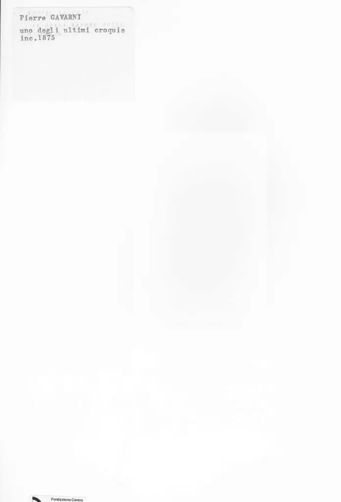 Anonimo , Gavarni, Pierre - sec. XIX - Uno degli ultimi croquis , retro