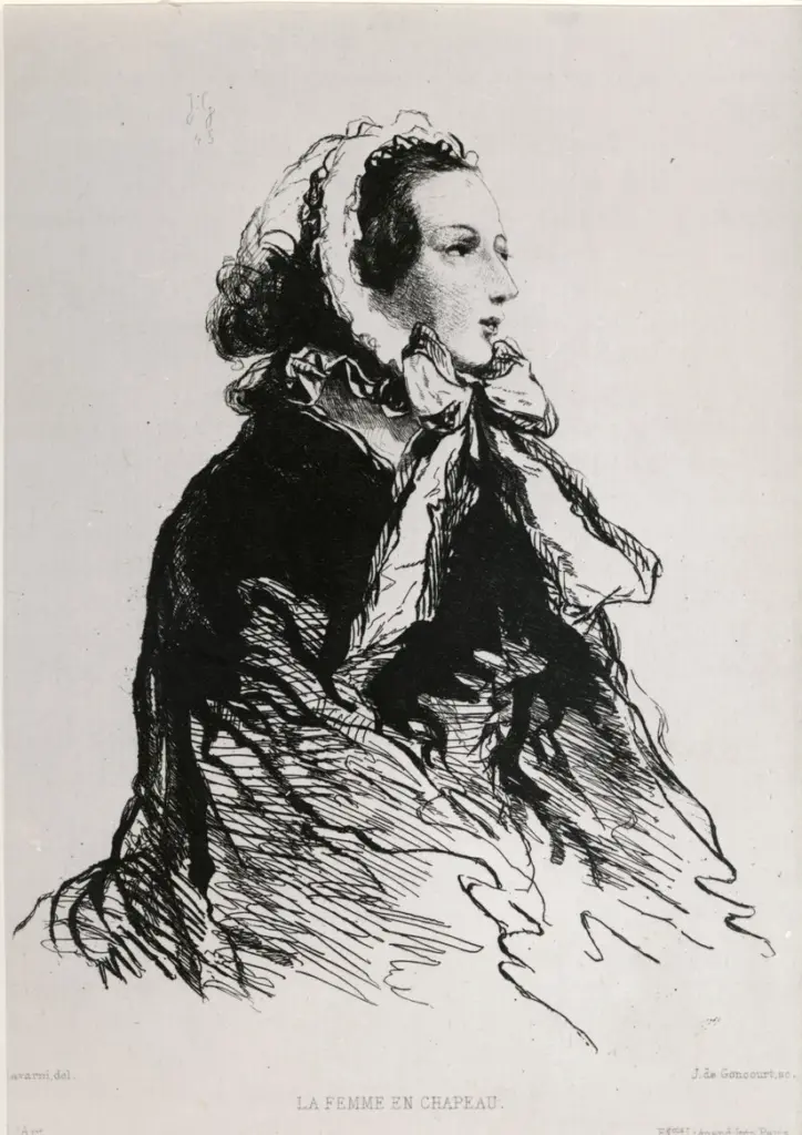 Anonimo , Gavarni, Paul - sec. XIX - Donna , fronte