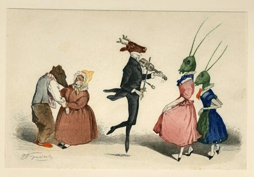 Grandville - sec. XIX - Ballo di animali , fronte