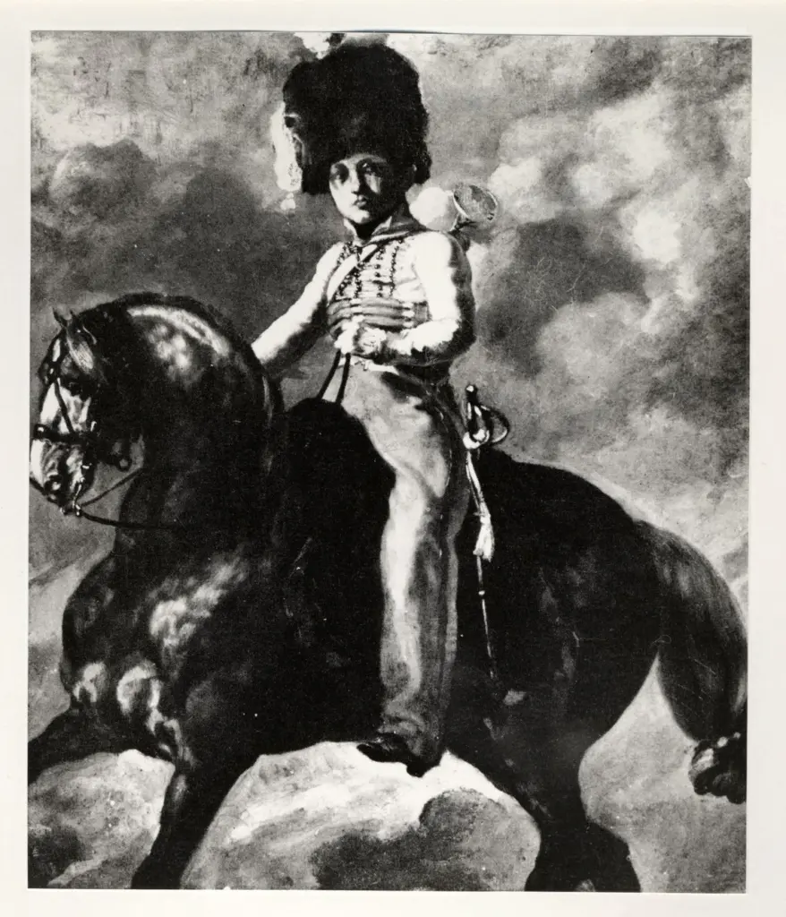 Anonimo , Gericault, Jean Louis - sec. XIX - Trombettiere della Guardia , fronte