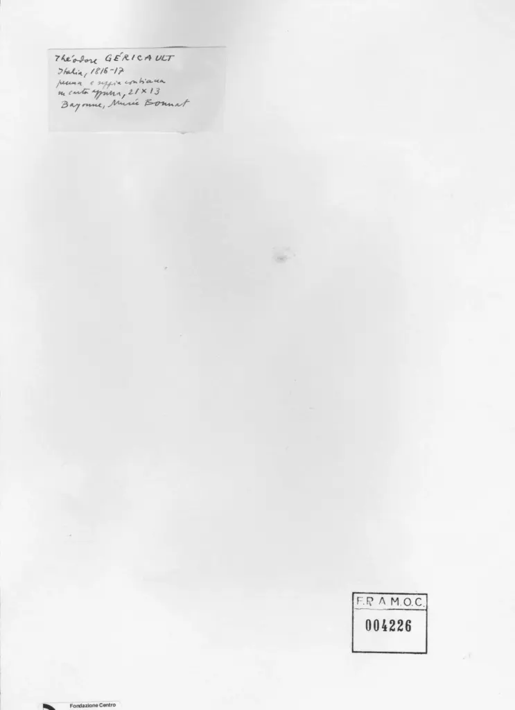 Anonimo , Gericault, Jean Louis - sec. XIX - Italia , retro