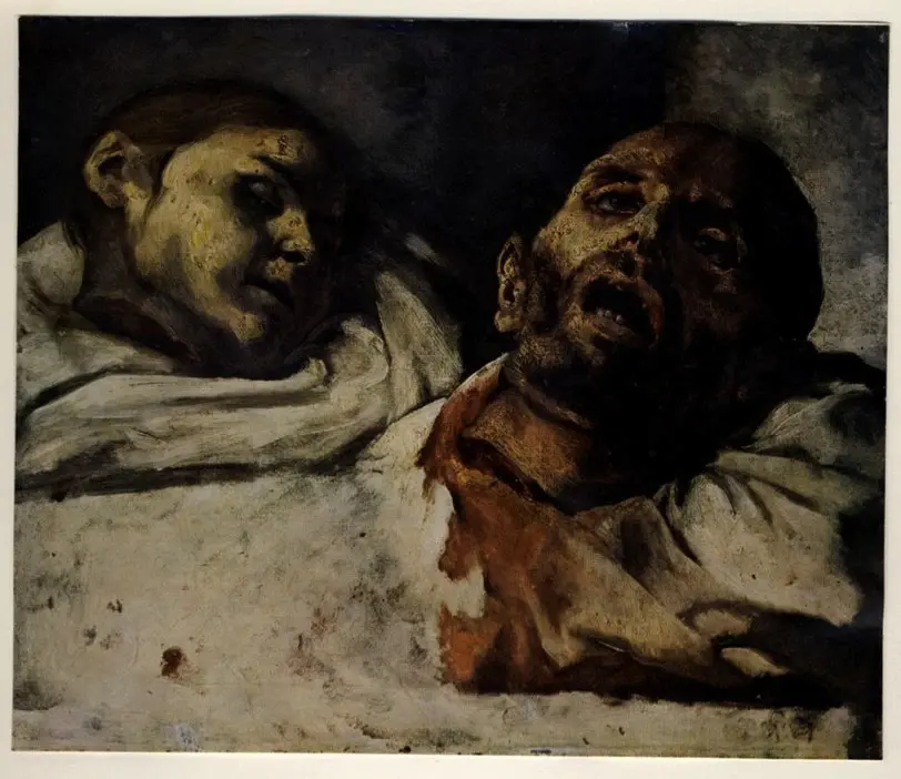 Anonimo , Gericault, Jean Louis - sec. XIX - Teste di Giustiziati , fronte