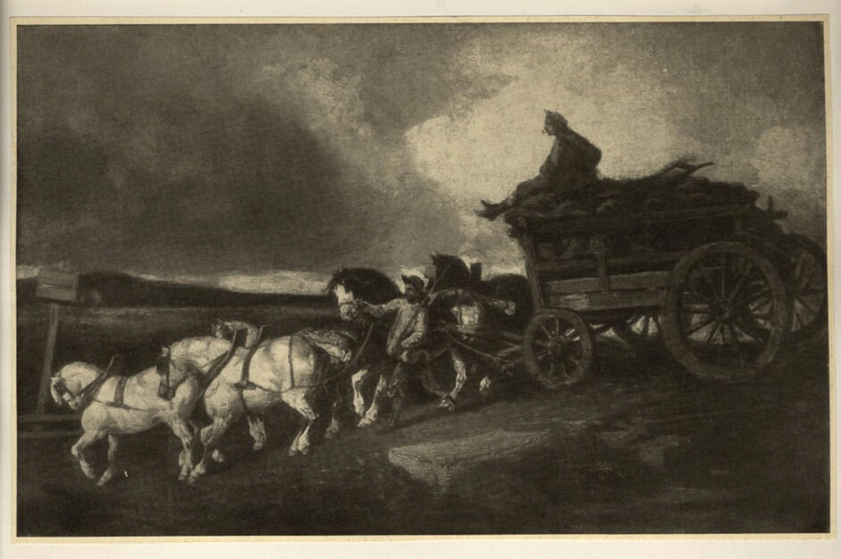 Anonimo , Géricault, Théodore - sec. XIX - Der schwere Wagen (Il carro pesante) , fronte