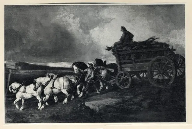 Anonimo , Géricault, Théodore - sec. XIX - Il carro , fronte