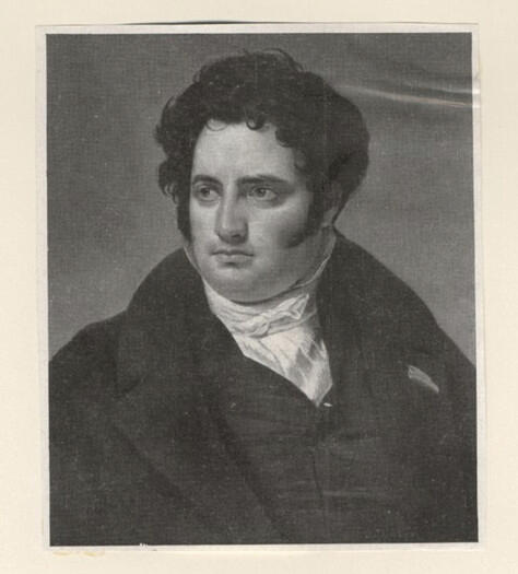 Anonimo , Géricault, Théodore - sec. XIX - Portrait présumé du compositeur Boieldieu , fronte