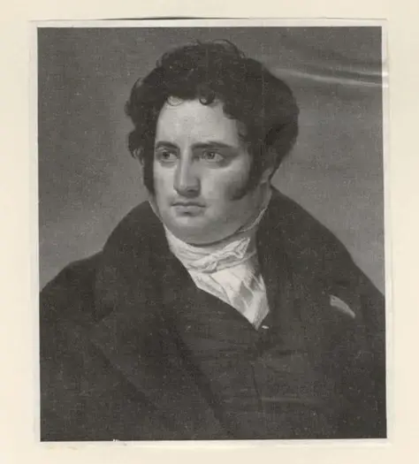 Anonimo , G&eacute;ricault, Th&eacute;odore - sec. XIX - Portrait pr&eacute;sum&eacute; du compositeur Boieldieu , fronte