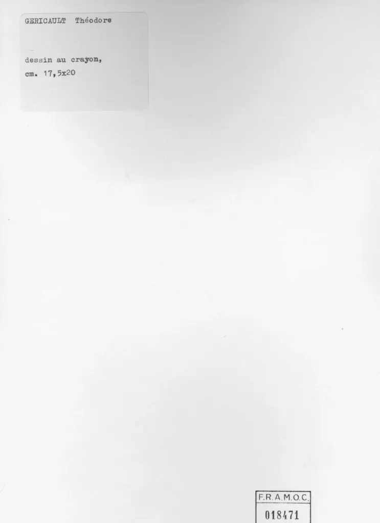 Anonimo , Géricault, Théodore - sec. XX - Lotta tra uomini , retro