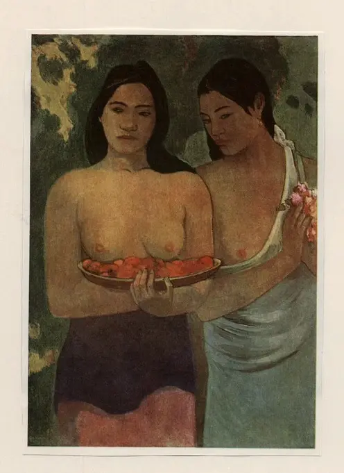 Anonimo , Gauguin, Paul - sec. XIX - Women with Mangos , fronte