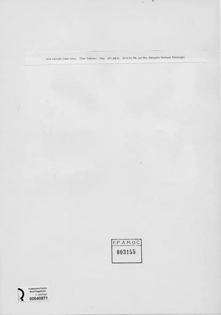 Anonimo , Gauguin, Paul - sec. XIX , retro