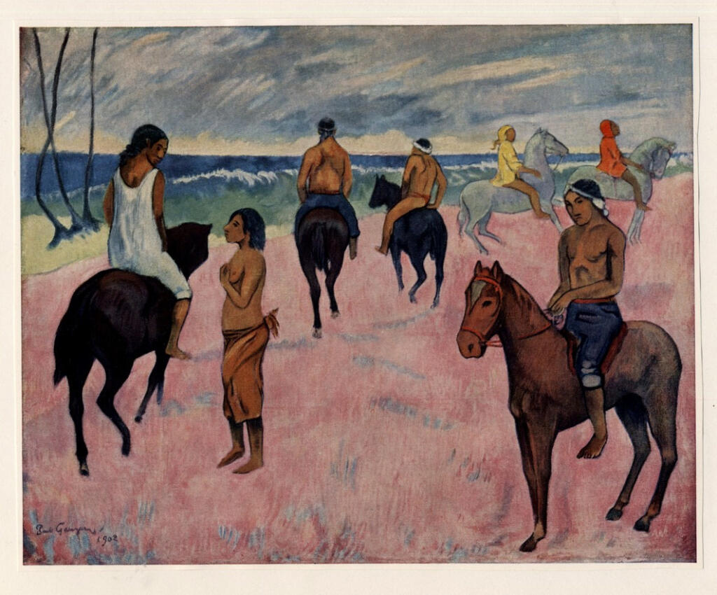 Anonimo , Gauguin, Paul - sec. XX - Reiter am Strand , fronte