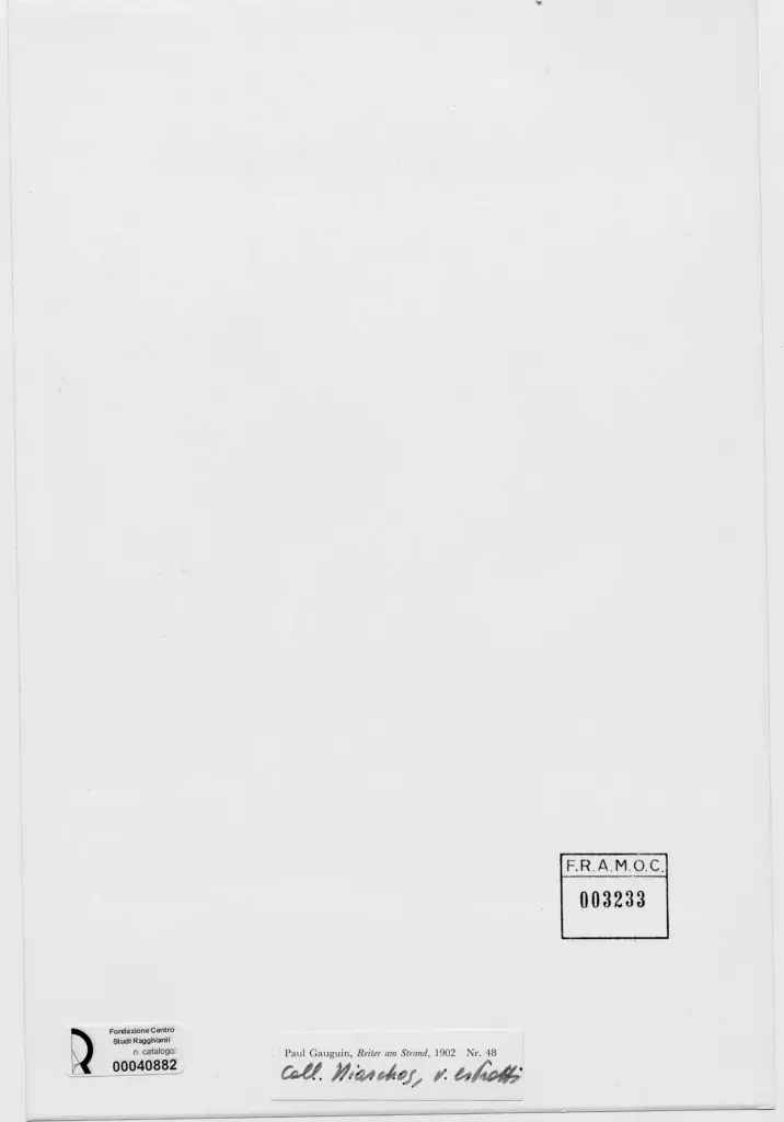 Anonimo , Gauguin, Paul - sec. XX - Reiter am Strand , retro