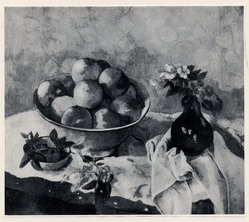 Anonimo , Gauguin, Paul - sec. XX - Nature morte aux pommes , fronte