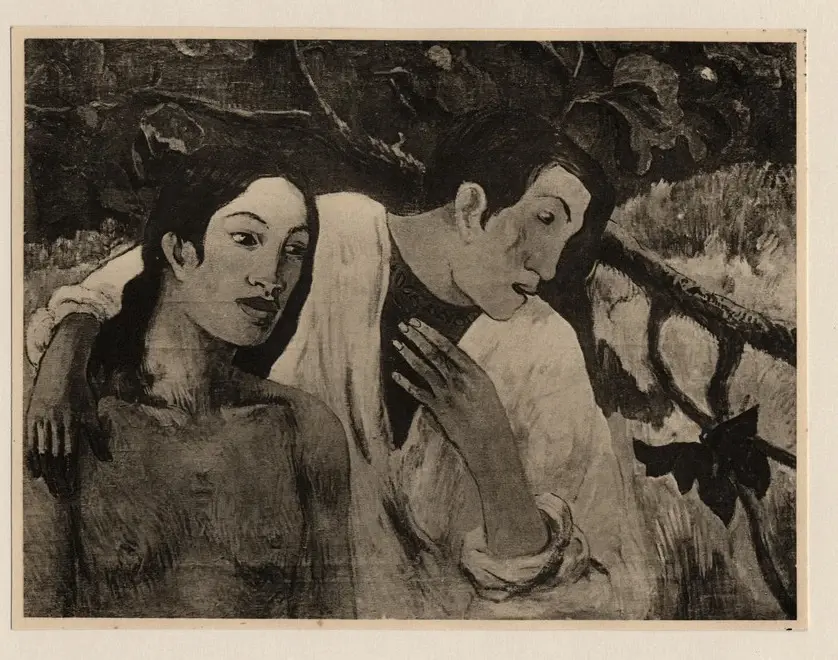 Anonimo , Gauguin, Paul - sec. XX - Les amants. Innamorati Tahitiani (Idillio tahitiano: la fuga) , fronte