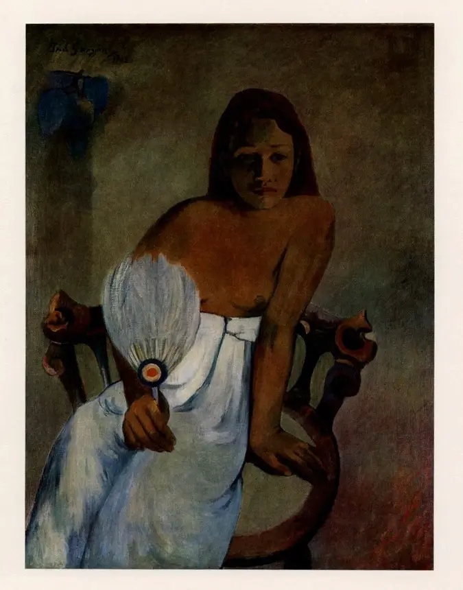 Anonimo , Gauguin, Paul - sec. XX - Madchen mit Facher , fronte