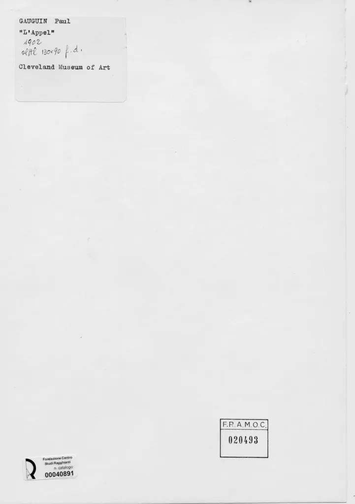 Anonimo , Gauguin, Paul - sec. XX , retro